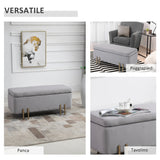 easycomfort easycomfort panca contenitore imbottita per soggiorno e camera da letto 100 x 40 x 42 cm grigio ean 8054144132105