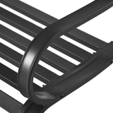 easycomfort easycomfort panchina da esterno in metallo impermeabile nero panca da giardino a due posti 127 x 62 x 82cm max 240kg