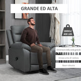 easycomfort easycomfort poltrona alzapersona reclinabile fino a 135 con 8 punti massaggianti telecomando e poggiapiedi 91x86x101 cm