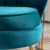 easycomfort easycomfort poltrona di design stile vintage imbottita in velluto 79x77x77cm verde petrolio ean 8054144138367