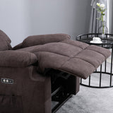 easycomfort easycomfort poltrona elettrica alzapersona reclinabile 150 poltrona relax elettrica in velluto con connettore usb motore telecomando poggiapiedi e tasche laterali per anziani marrone