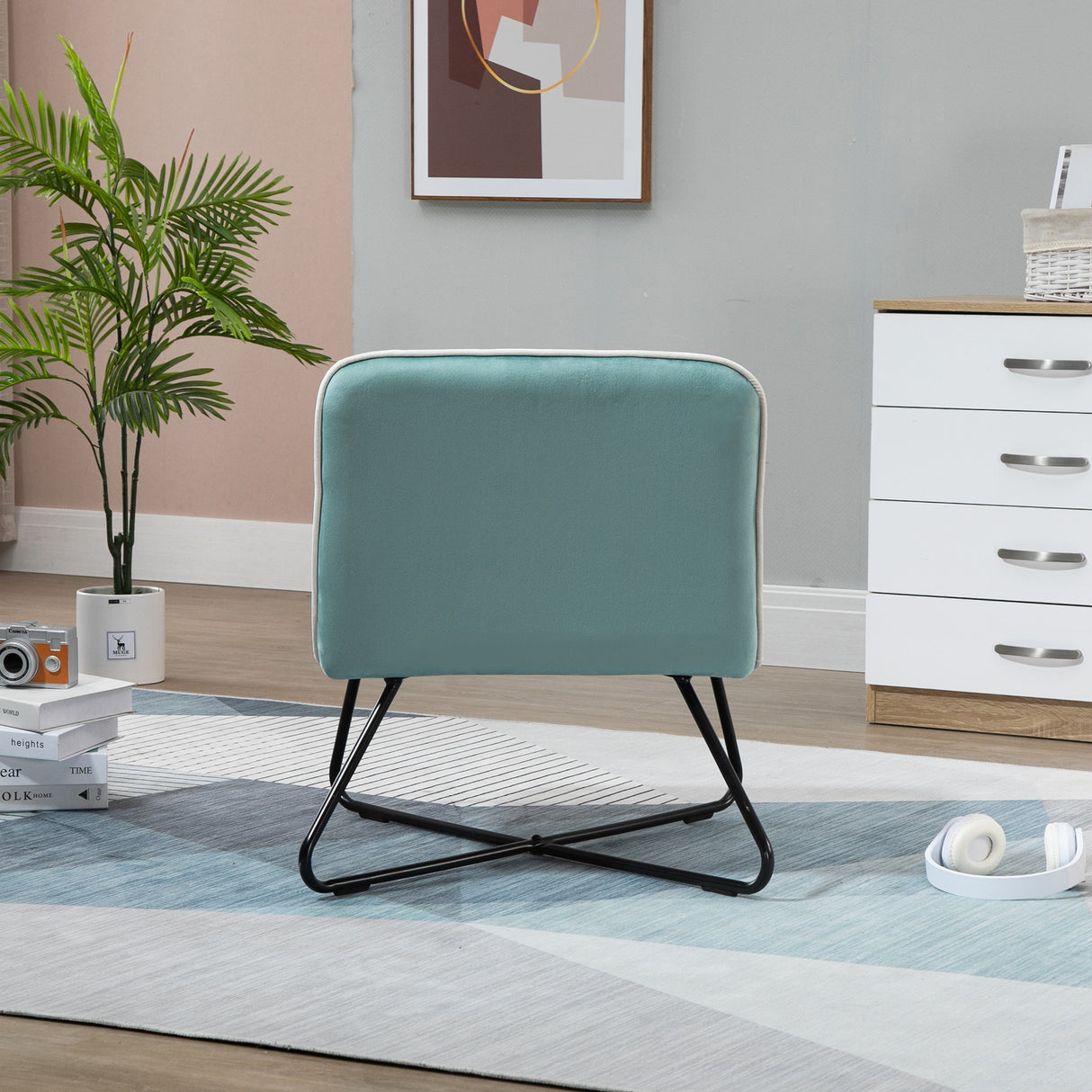 immagine-7-easycomfort-easycomfort-poltrona-in-velluto-stile-nordico-senza-braccioli-con-base-in-metallo-incrociata-55x69x68cm-verde