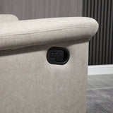 easycomfort easycomfort poltrona reclinabile manualmente 135 con poggiapiedi poggiatesta e braccioli imbottiti 78x96x102 cm grigio