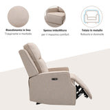 easycomfort easycomfort poltrona relax elettrica poltrona reclinabile 150 moderna con usb per soggiorno camera da letto beige 84x92x104cm