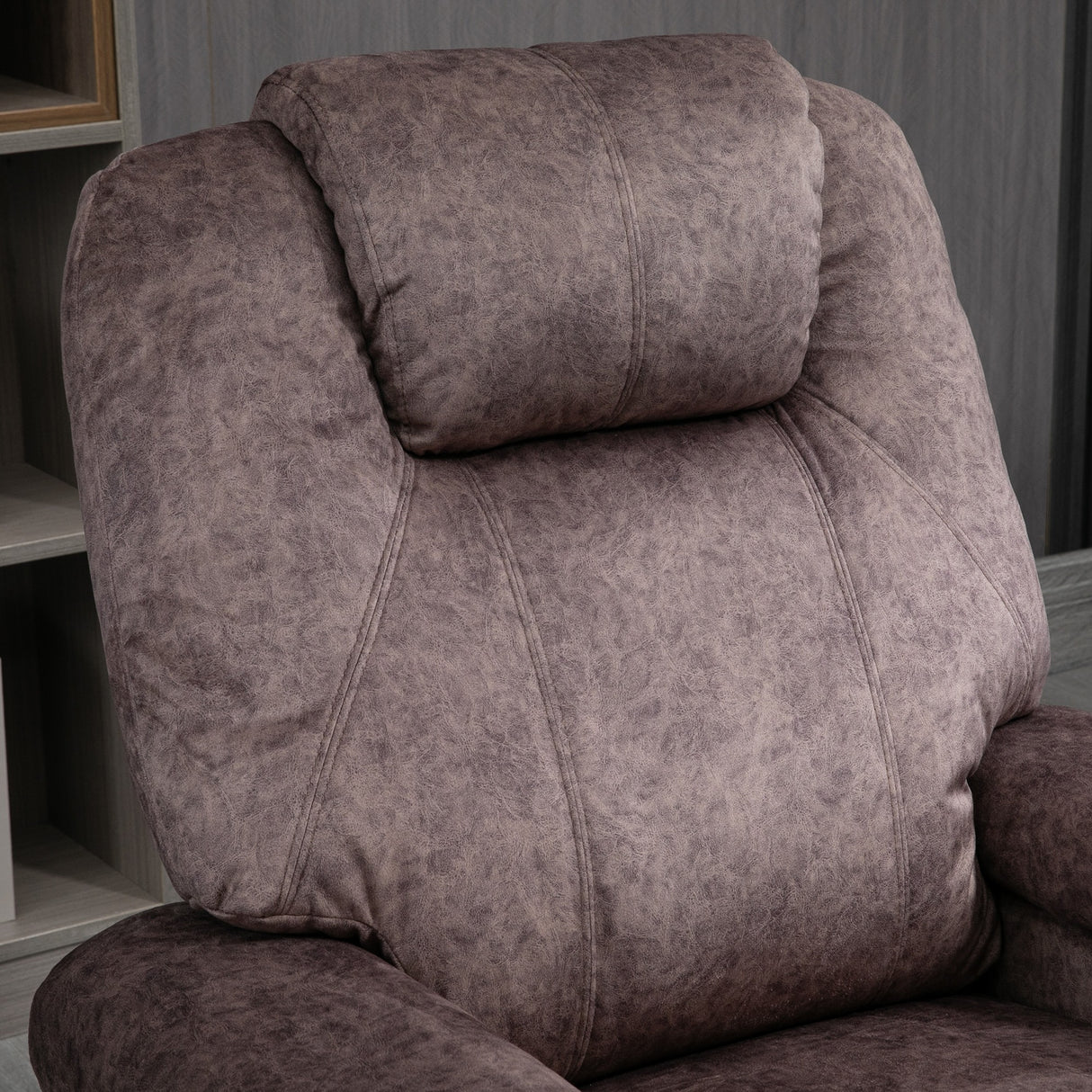 easycomfort easycomfort poltrona relax reclinabile manualmente in tessuto con imbottitura extra marrone