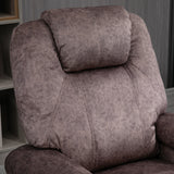 easycomfort easycomfort poltrona relax reclinabile manualmente in tessuto con imbottitura extra marrone