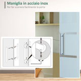 easycomfort easycomfort porta scorrevole interna in vetro smerigliato e satinato con binario b2 e maniglia per bagno cucina studio vetro 205x 102 5x 08cm ean 8055776910413