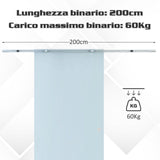easycomfort easycomfort porte scorrevoli in vetro satinato da interni con binario b3 in alluminio per bagno cucina studio 205x90x08cm ean 8055776911267