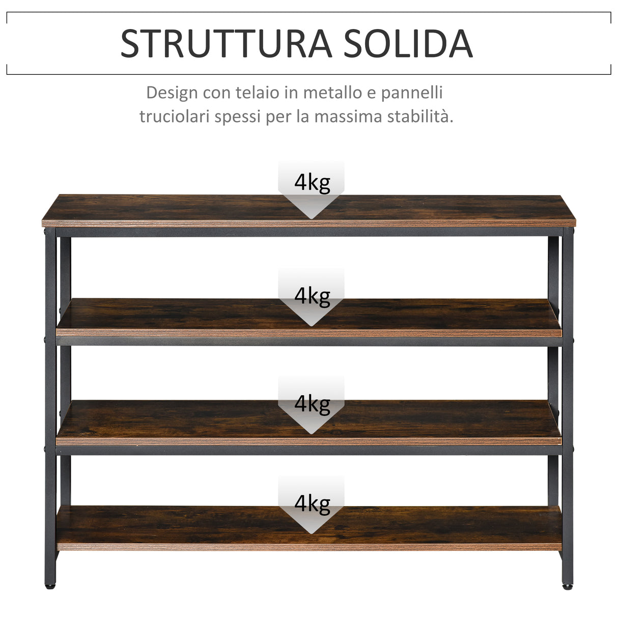 immagine-7-easycomfort-easycomfort-scaffale-stile-industriale-4-ripiani-mobile-libreria-per-soggiorno-ingresso-camera-da-letto-metallo-e-legno-marrone-100x30x72cm-ean-8054144131474