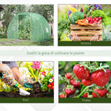 easycomfort easycomfort serra a tunnel con porta avvolgibile e finestre copertura pe e struttura in acciaio 1 5x3x2m verde