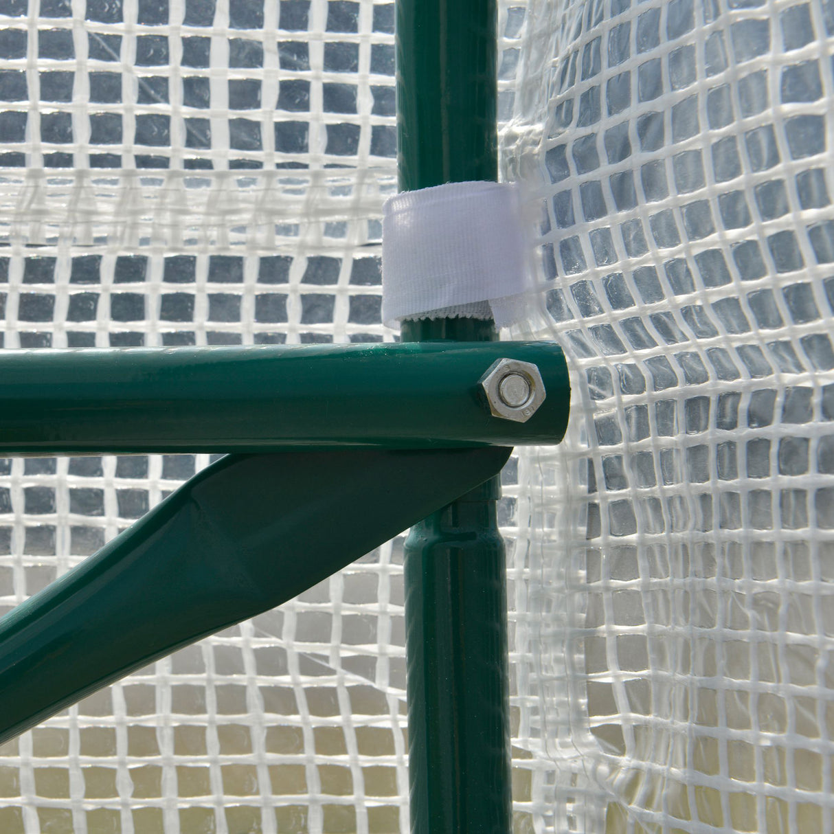 easycomfort easycomfort serra per orto 6x3x2m con 8 finestre e porta avvolgibile in acciaio e pp verde