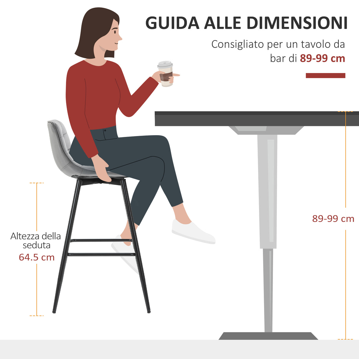 easycomfort easycomfort set 2 sgabelli alti in stile nordico con schienale e poggiapiedi sgabelli con schienale in tessuto effetto velluto e metallo 45x47x88 cm grigio ean 8054144138626