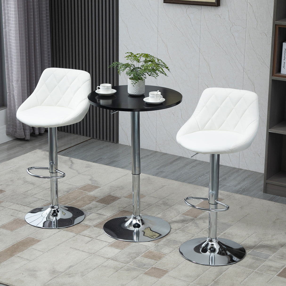 immagine-7-easycomfort-easycomfort-set-2-sgabelli-da-bar-altezza-regolabile-con-base-in-metallo-e-seduta-in-pelle-pu-sgabelli-moderni-con-schienale-e-poggiapiedi-46x48x83-104cm-bianco