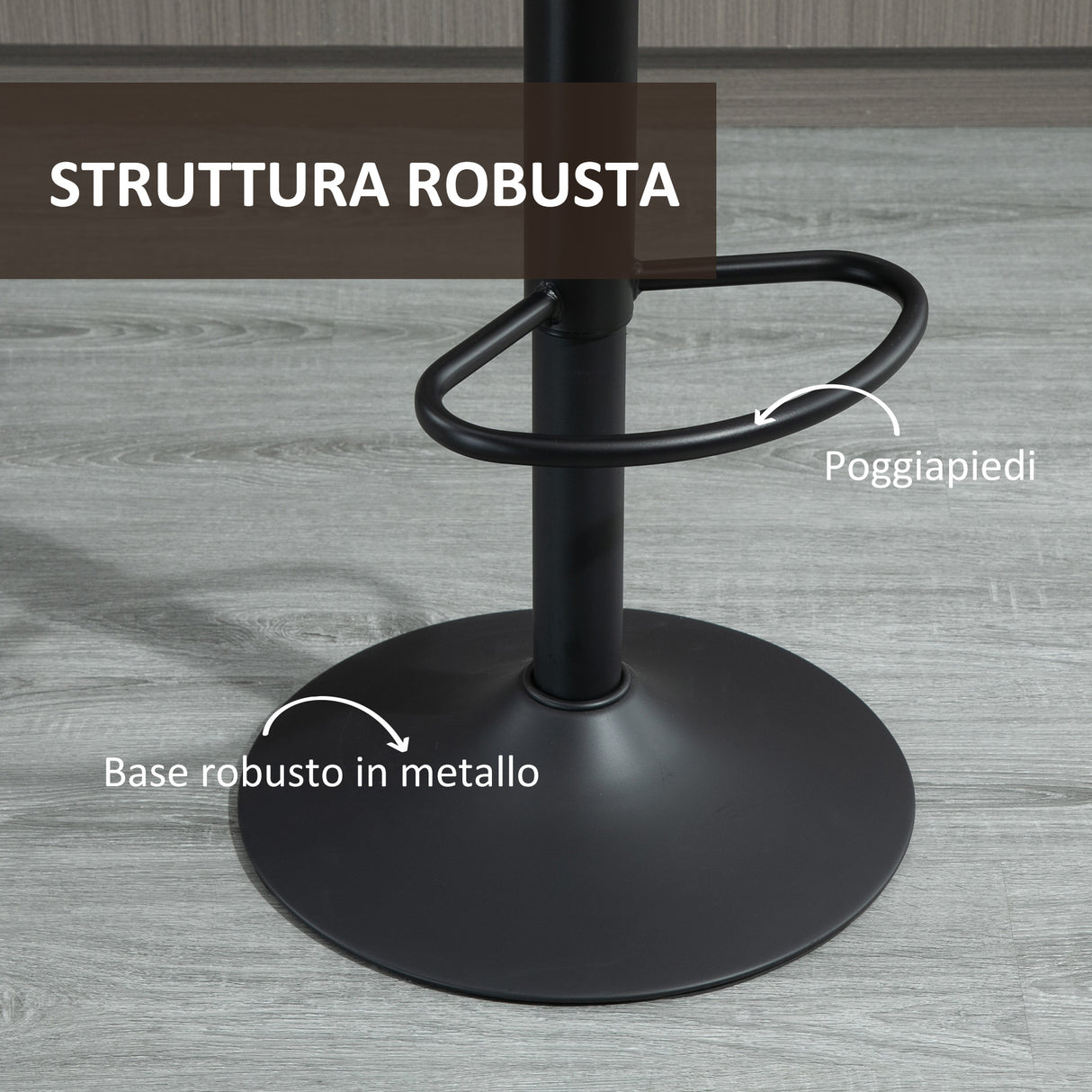 easycomfort easycomfort set 2 sgabelli da bar con schienale poggiapiedi e altezza regolabile stile industriale marrone ean 8054144137940