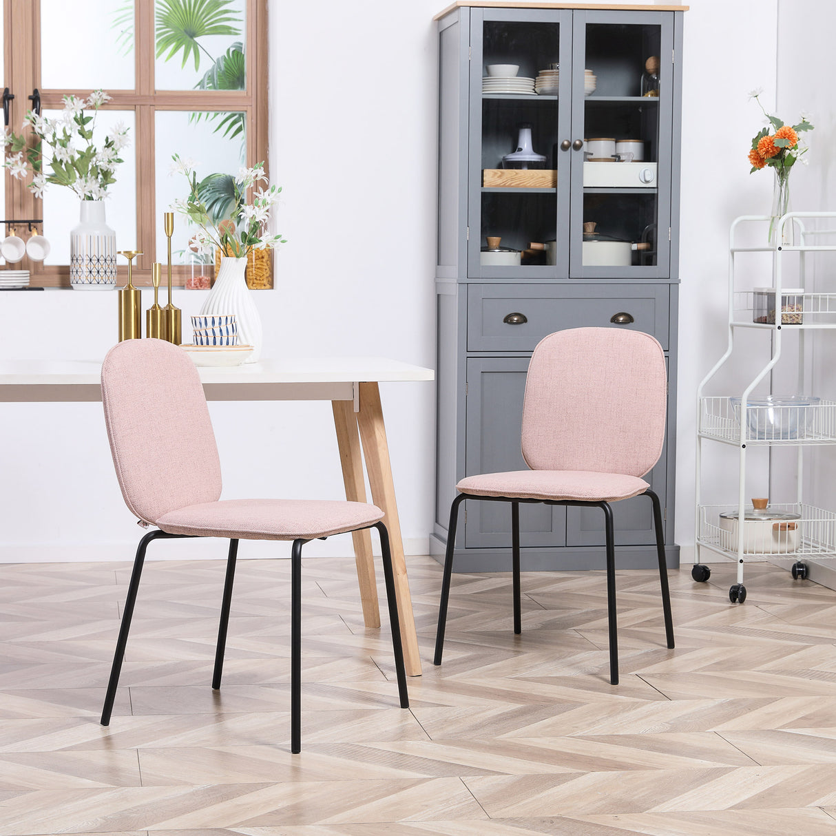 immagine-7-easycomfort-easycomfort-set-di-2-sedie-da-pranzo-in-tessuto-imbottite-e-impilabili-con-gambe-in-acciaio-rosa