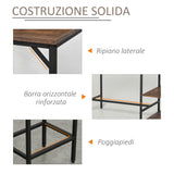 easycomfort easycomfort set tavolo alto con 2 sgabelli e scaffale stile industriale in metallo e legno arredamento moderno bar e cucina marrone rustico ean 8054144139098