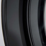 easycomfort easycomfort specchio da parete rotondo da 61cm con cassetto e cornice in metallo nero