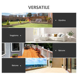 easycomfort easycomfort tavolino moderno piano in vetro temperato tavolo da giardino esterno metallo 68 5x68 5x84cm grigio