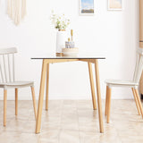 easycomfort easycomfort tavolo da pranzo rettangolare per 4 persone max in acciaio con piano in vetro temperato 120x60x76 cm