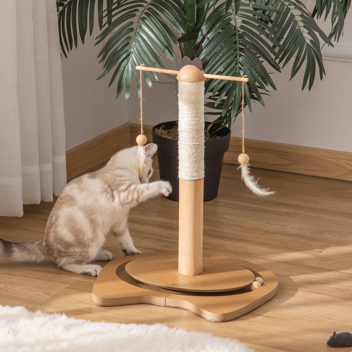 immagine-7-easycomfort-easycomfort-tiragraffi-per-gattini-fino-5kg-con-piume-palline-e-accessori-in-legno-40x37x51cm-marronebeige