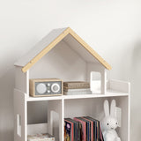 easycomfort easycomfortzonekiz libreria per bambini 3 6 anni a 3 livelli per libri e giochi in mdf e legno di pino 65x25x108 5 cm bianco