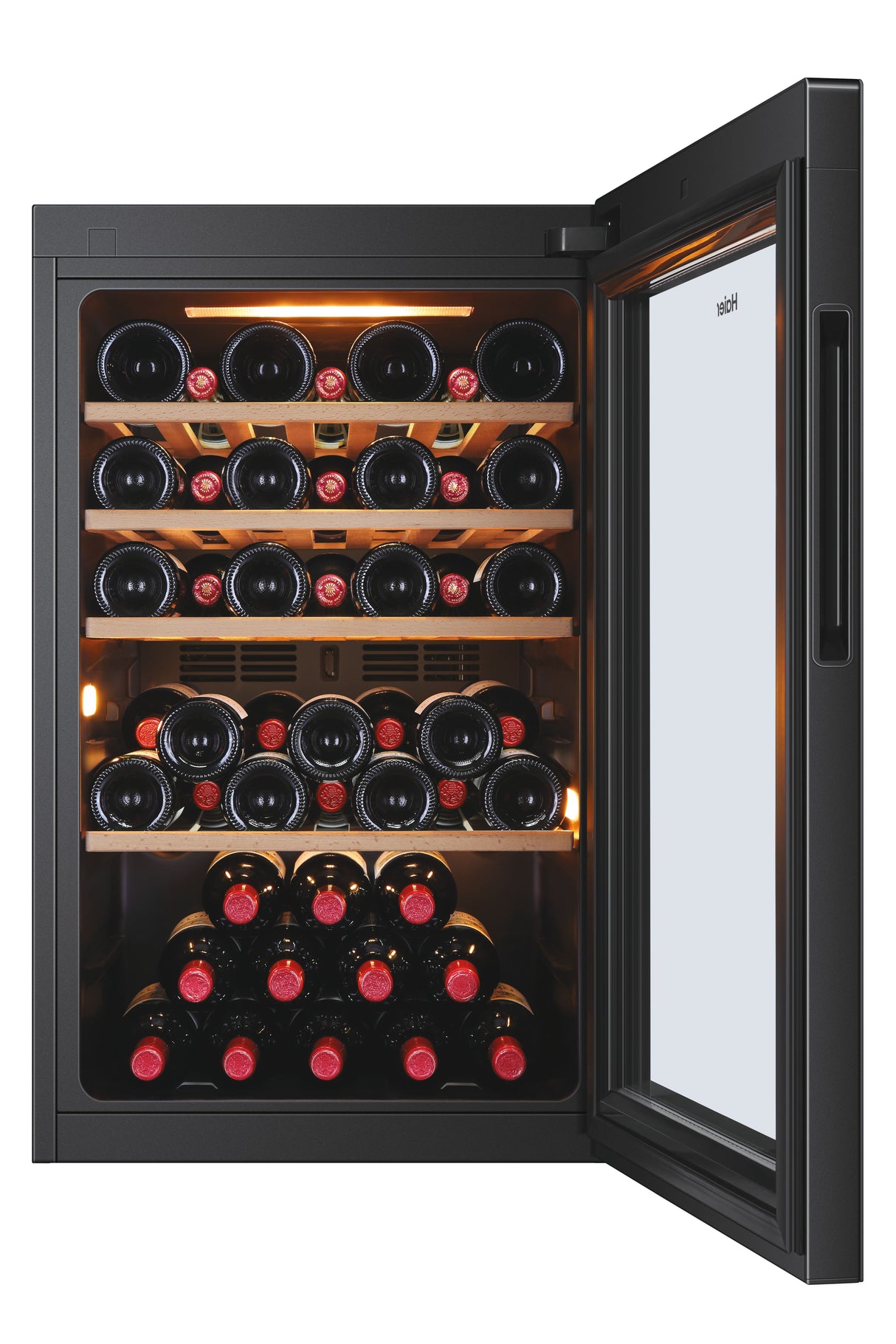 haier cantinetta vino haier wine bank 50 serie 5 hws49ga con compressore libera installazione nero 49 bottiglie ean 6930265399363