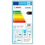 asciugatrice a pompa di calore 8 kg bosch wth85v08it serie 4 easyclean drying system classe a__