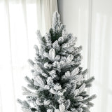 easycomfort easycomfort albero di natale innevato 225cm con 988 rami e base in acciaio per interni con apertura automatica