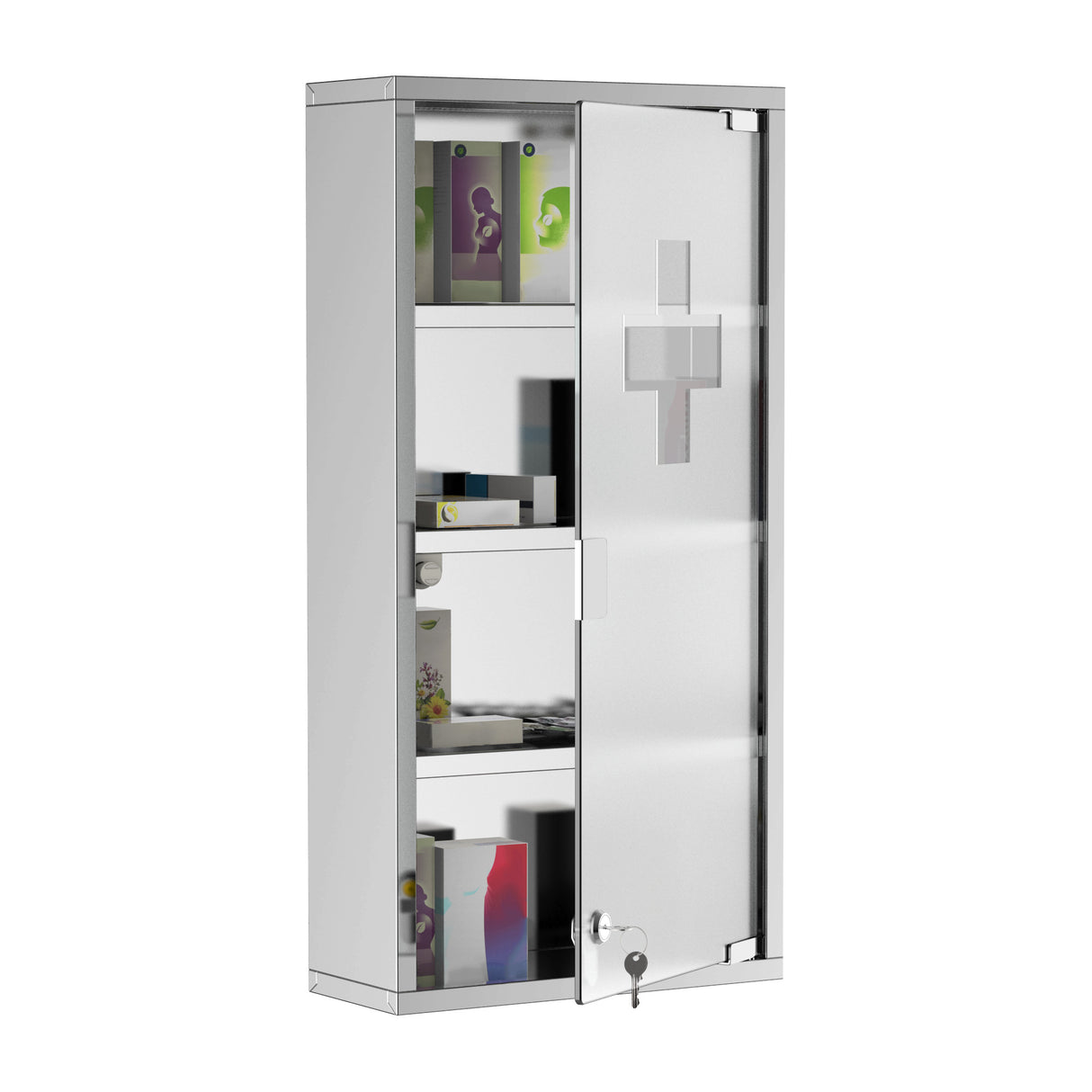 immagine-8-easycomfort-easycomfort-armadietto-medicinale-cassetta-porta-medicina-a-quattro-ripiani-in-acciaio-inox-30-x-12-x-60cm-ean-8054111841658