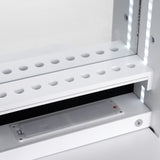 easycomfort easycomfort armadio portagioie portagioielli con specchio regolabile e illuminazione led legno bianco 30x146x36 cm