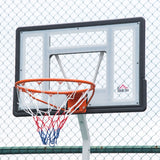 easycomfort easycomfort canestro basket per adulti con tabellone in pvc regolabile 210 260cm ruote integrate bianco