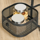 easycomfort easycomfort carrello portavivande con 4 cestelli piano dappoggio e ruote in acciaio e pp 33x33x77 cm