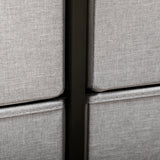 easycomfort easycomfort cassettiera 8 cassetti in tessuto rimovibili in legno e acciaio stile industriale 80x30x81 5cm