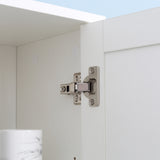 easycomfort easycomfort colonna bagno salvaspazio in legno con specchio e apertura a pressione 30x28x170cm bianco