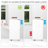 easycomfort easycomfort condizionatore portatile deumidificatore con telecomando timer 24h e 2 velocita 1122w classe energetica a 10000btu 35 5x34x70cm bianco