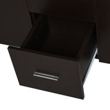 easycomfort easycomfort credenza in stile classico per sala da pranzo con 2 ante 3 cassetti e 3 ripiani in legno scuro 120 x 38 x 84cm ean 8054111848381