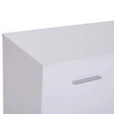 easycomfort easycomfort credenza soggiorno con 3 armadietti e 2 cassetti madia soggiorno moderna salvaspazio con ripiano regolabile in legno 106x35x76 cm bianco ean 8054111847575