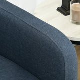 easycomfort easycomfort divano 2 posti con rivestimento in tessuto e 2 cuscini 135x74x82cm blu scuro
