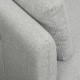 easycomfort easycomfort divano 2 posti per soggiorno in tessuto effetto lino e acciaio con tasche laterali 143x73x77cm grigio