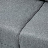 easycomfort easycomfort divano 3 posti economico per casa e ufficio con 4 gambe in metallo divano con braccioli imbottiti tessuto effetto lino grigio