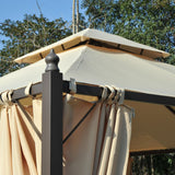 immagine-8-easycomfort-easycomfort-gazebo-da-giardino-3-x-3m-con-4-tende-laterali-e-doppio-tetto-beige