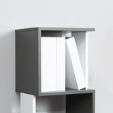 immagine-8-easycomfort-easycomfort-libreria-moderna-salvaspazio-a-5-ripiani-in-legno-33x28x161cm-grigio-e-bianco