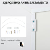 easycomfort easycomfort mobiletto 2 cassetti e 2 ante apertura a pressione mobile con 2 cassetti e 2 ante per casa e ufficio 79x36x74cm grigio chiaro e bianco ean 8054111846233