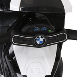 easycomfort easycomfort moto elettrica per bambini max 20kg con licenza bmw macchina elettrica con 3 ruote batteria ricaricabile 6v bianco nera 66x37x44cm