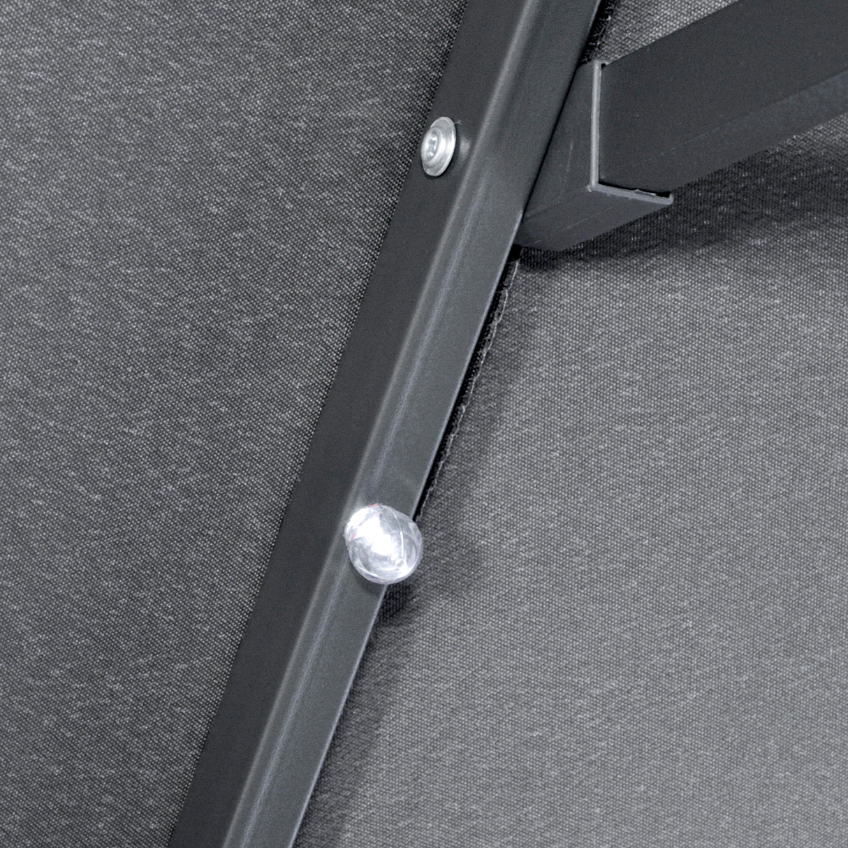 easycomfort easycomfort ombrellone doppio con base a crocee luci solari 295x150x219cm grigio