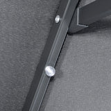 easycomfort easycomfort ombrellone doppio con base a crocee luci solari 295x150x219cm grigio