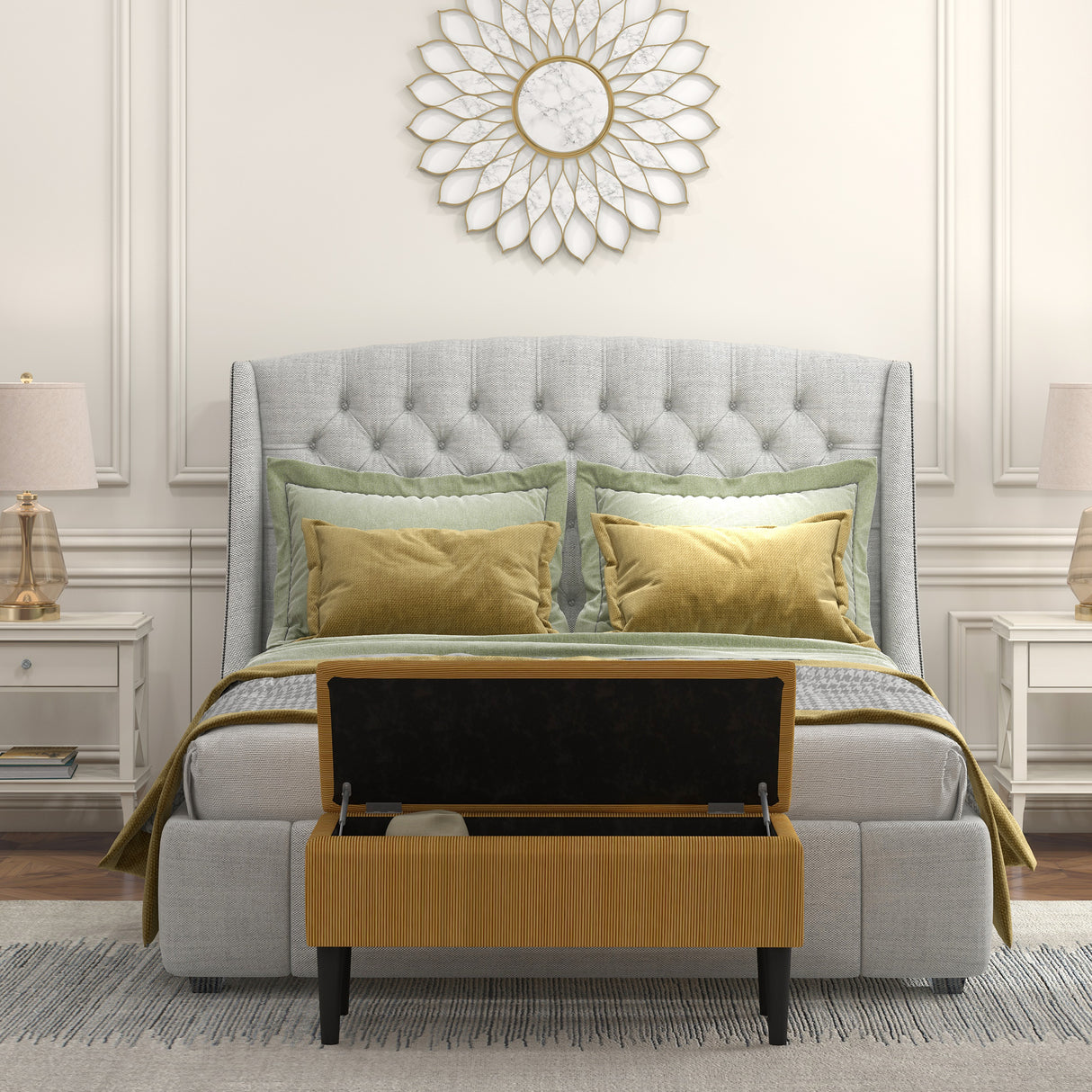 easycomfort easycomfort panca fondoletto in poliestere e legno per camera da letto e ingresso 95x38x45 cm arancione