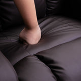 easycomfort easycomfort poltrona relax massaggiante e riscaldata con telecomando 85x94x104cm finta pelle marrone