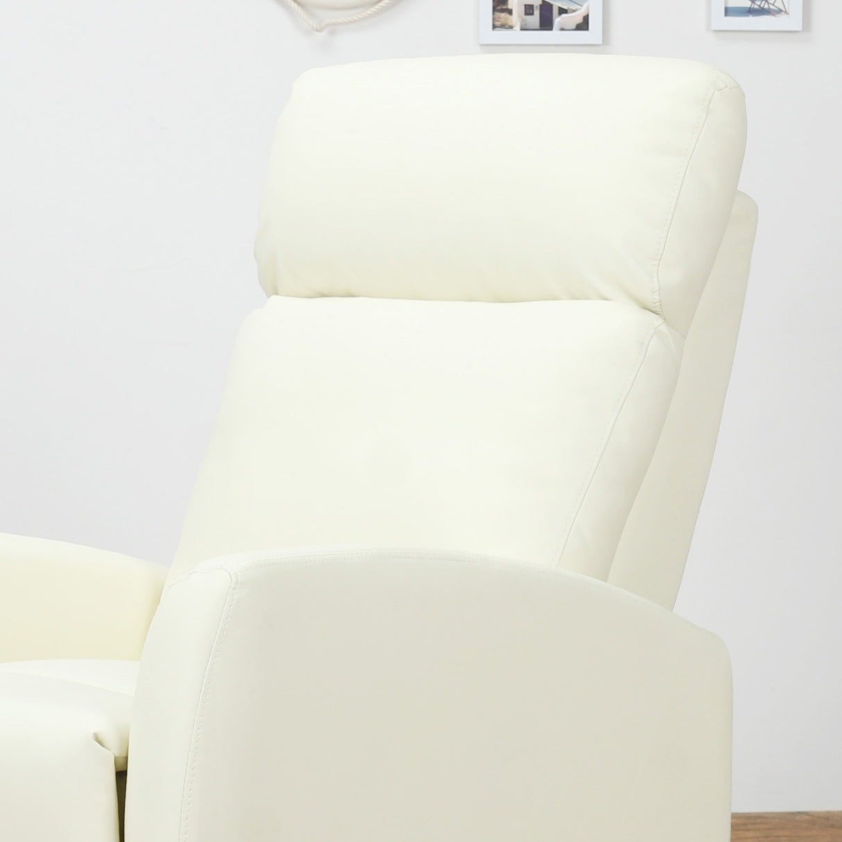 easycomfort easycomfort poltrona relax reclinabile 165 con poggiapiedi regolabile ergonomica in pelle pu 65 92 100cm crema ean 8055776911489