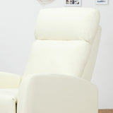 easycomfort easycomfort poltrona relax reclinabile 165 con poggiapiedi regolabile ergonomica in pelle pu 65 92 100cm crema ean 8055776911489
